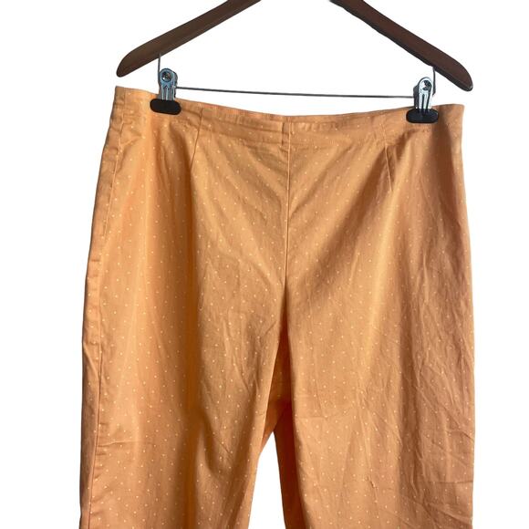 Susan‎ Bristol Pants Women 16 Orange Straight Leg Cotton Stretch Beachy Casual - Picture 9 of 9